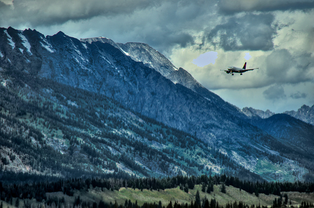 plane & Tetons
